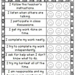 An Easy Personal Self Evalution Sheet For Students To Use For