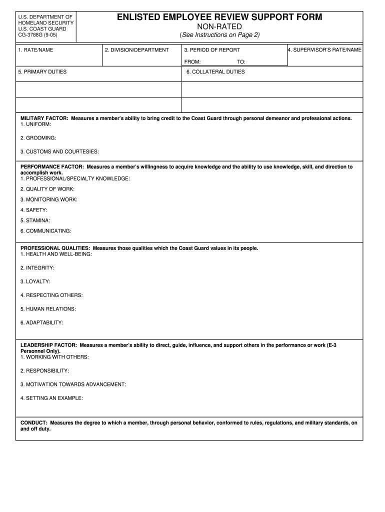 Coast Guard Evaluation Form Fill Out And Sign Printable PDF Template ...