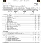 DP 56 Field Training Daily Observation Report
