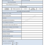 Employee Evaluation Template Word Sample And Example