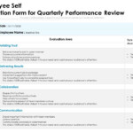 Employee Self Evaluation Form For Quarterly Performance Review