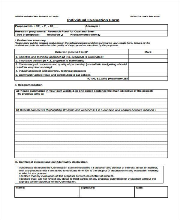 FREE 10 Sample Technical Evaluation Forms In PDF MS Word Excel
