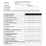 FREE 10 Student Evaluation Forms In PDF MS Word