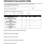 FREE 14 Speaker Evaluation Forms In PDF