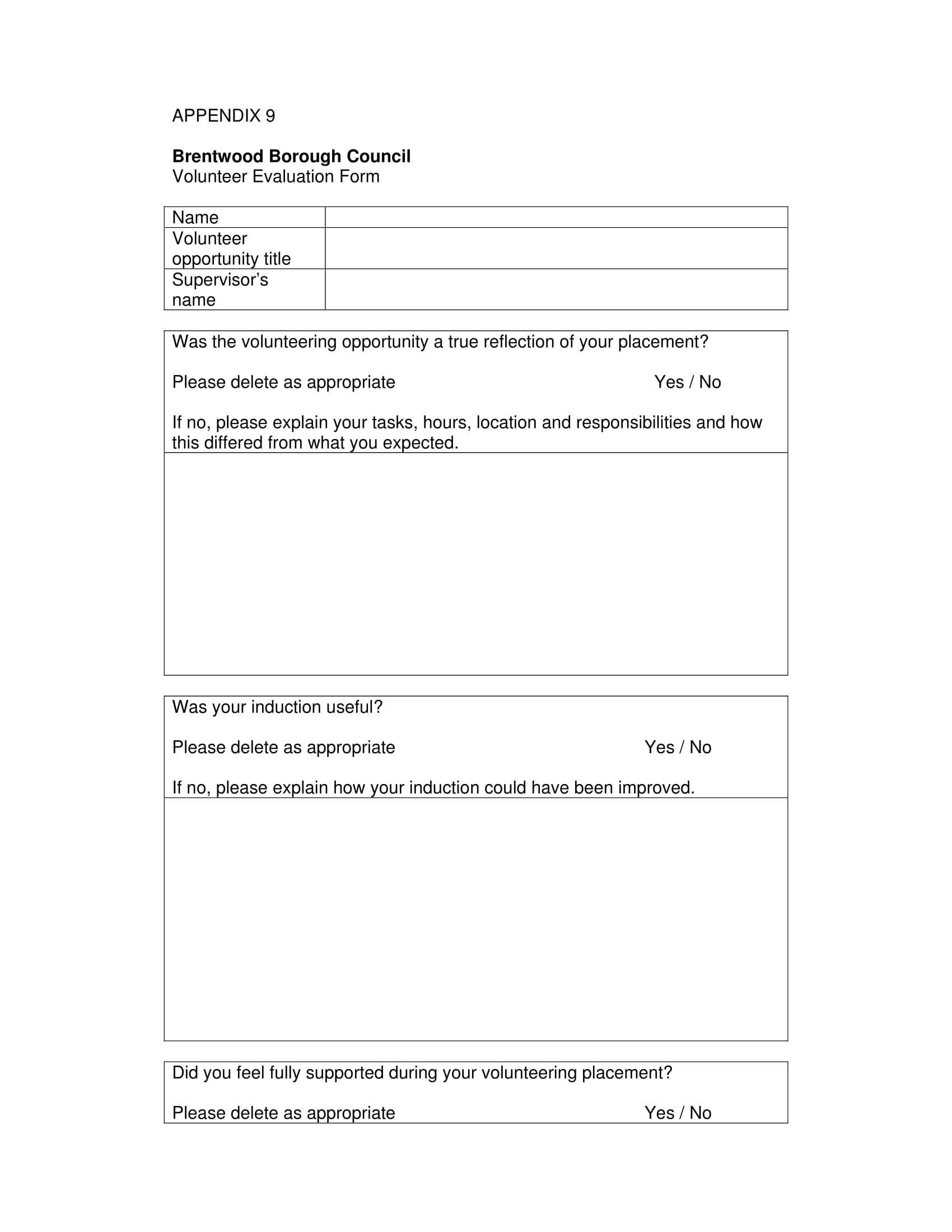 FREE 14 Volunteer Evaluation Forms In PDF