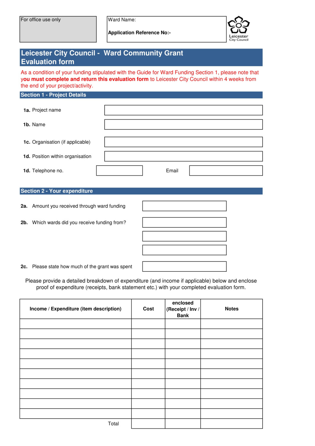 Sample Grant Evaluation Form EvaluationForm Net   Free 15 Grant Evaluation Forms In Pdf Ms Word 1086x1536 