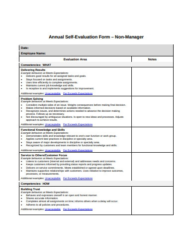 FREE 18 Self Evaluation Examples Templates Google Docs Word