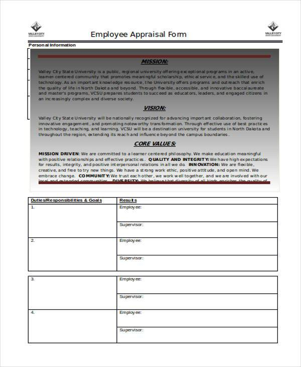 FREE 22 Appraisal Form Samples In PDF Excel MS Word