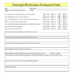 FREE 26 Training Evaluation Forms In PDF