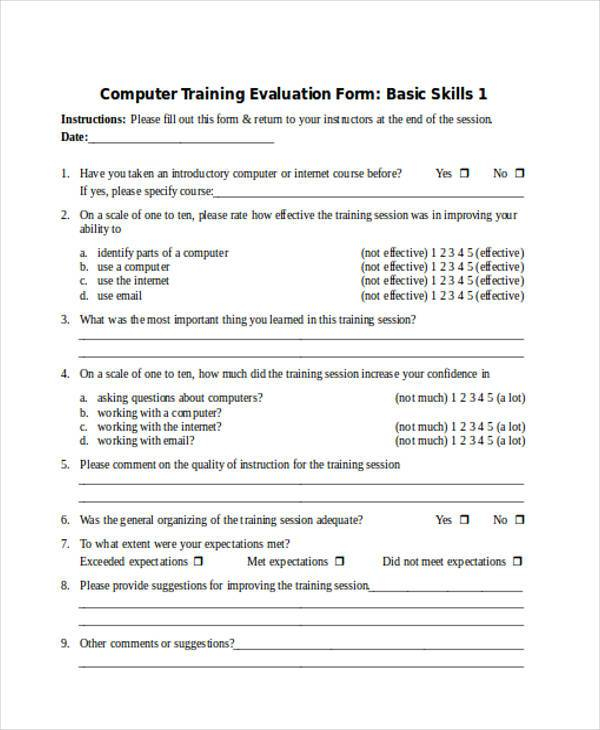 FREE 56 Evaluation Forms In PDF MS Word Excel