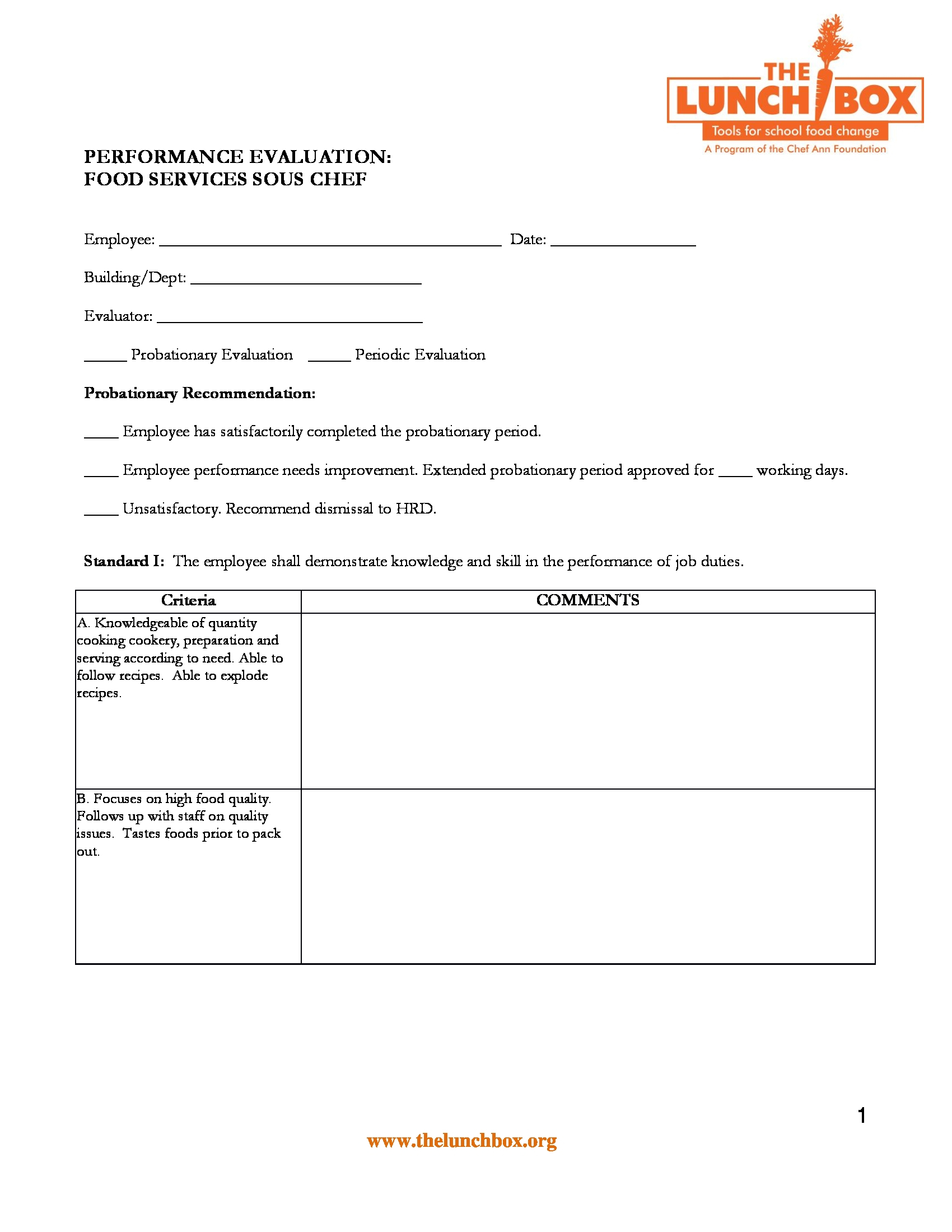 FREE 7 Chef Evaluation Forms In PDF MS Word Excel