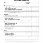 FREE 7 Oral Presentation Evaluation Forms In PDF MS Word
