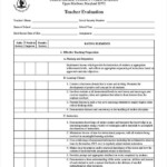 FREE 8 Teacher Evaluation Forms In PDF MS Word