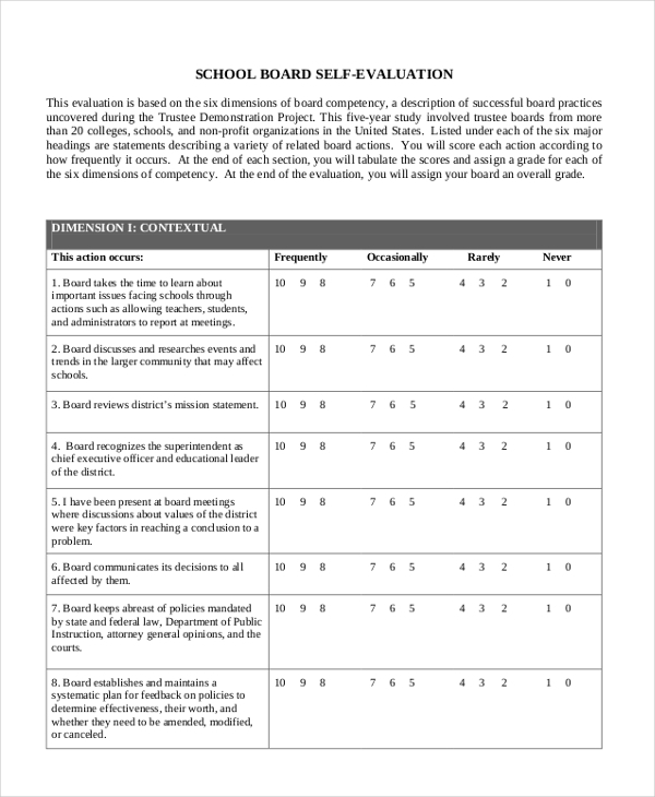FREE 9 Sample Self Evaluation Forms In PDF MS Word