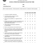 Free Basic Employee Evaluation Form Before And After School Program