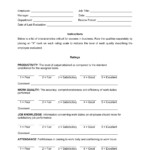 Free Employee Evaluation Form PDF Word Legal Templates
