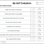 Free Printable Of The Week Self Evaluation Sheet For Parent Teacher