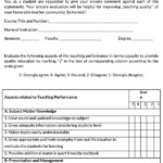 Free Teaching Evaluation Forms Templates Word PDF