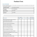 Hotel Services Feedback Form Template MS Word Word Excel Templates