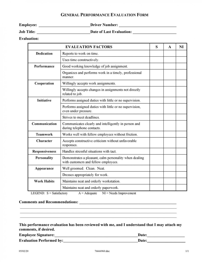 Joke Employee Evaluation Form 2022 Employeeform EvaluationForm