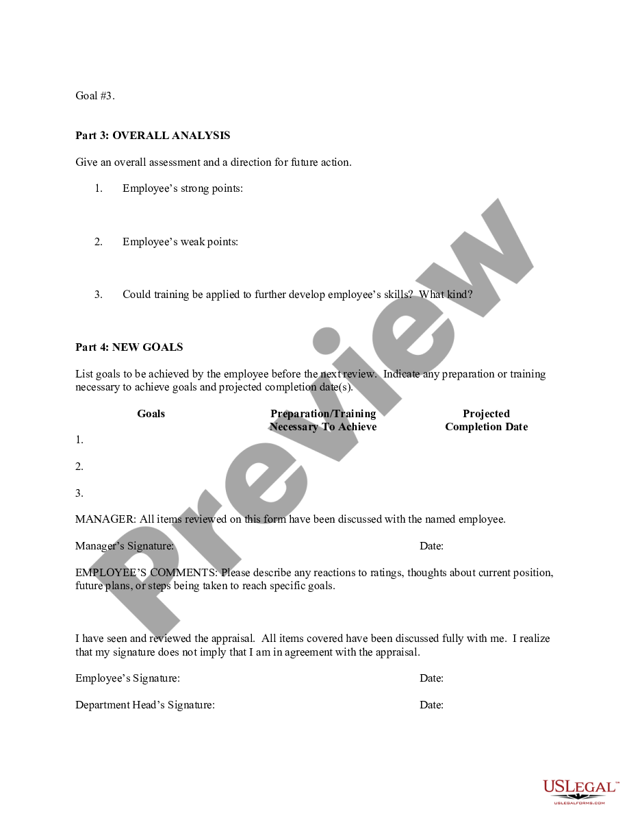 Minnesota Employee Evaluation Form For Architect US Legal Forms