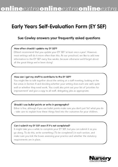 Ofsted Self Evaluation Form