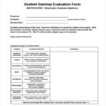 Presentation Evaluation Form Template Word Classles Democracy