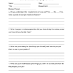 Self Evaluation Employee Form EForms