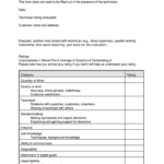 Technician Evaluation Form Fill Online Printable Fillable Blank