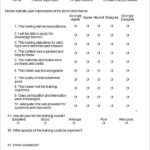 Training Evaluation Template End Course Feedback Form Sample Download Free